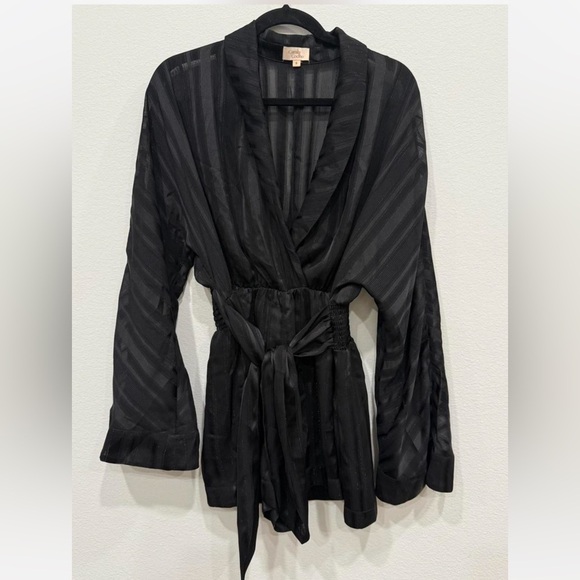 Camila Coelho Black Sheer Romper - Picture 4 of 6